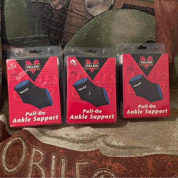Lot of 3 Valeo Pull-on Ankle Support Sleeves L/ XL NEW - Picture 1 of 6